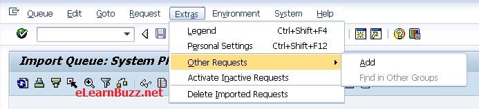 How to Add Transport Request manually in Transport Queue