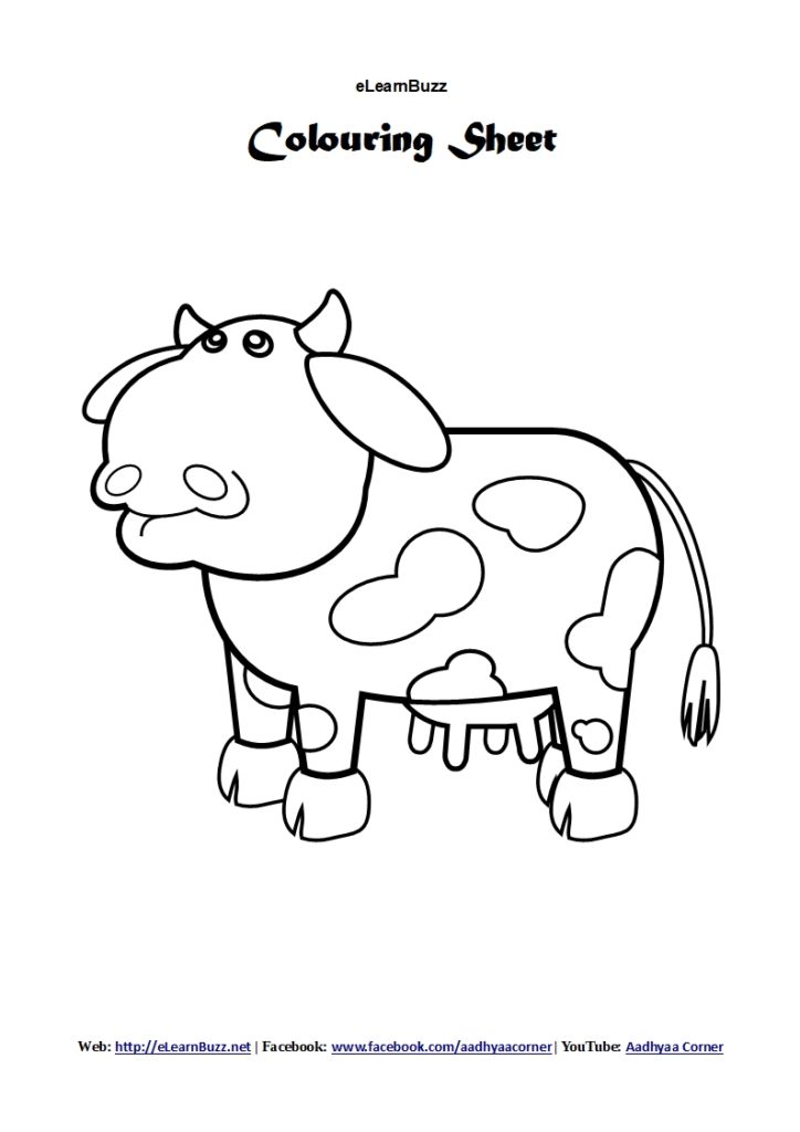 Cow Coloring Pages for Kids. Cow coloring pages for kids provide a…, by  Coloring Corner