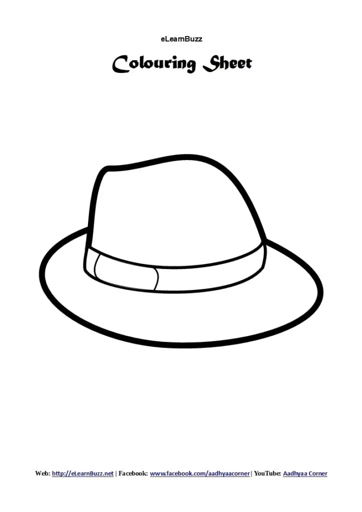 Coloring Sheet Hat for Preschoolers