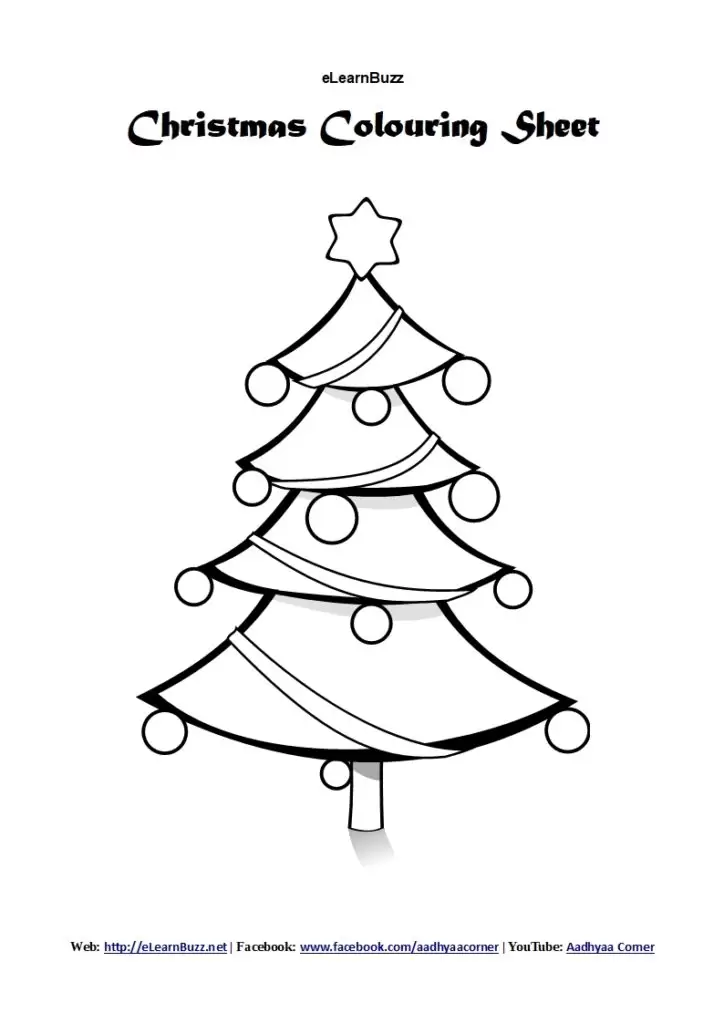 Christmas Tree Coloring Sheet