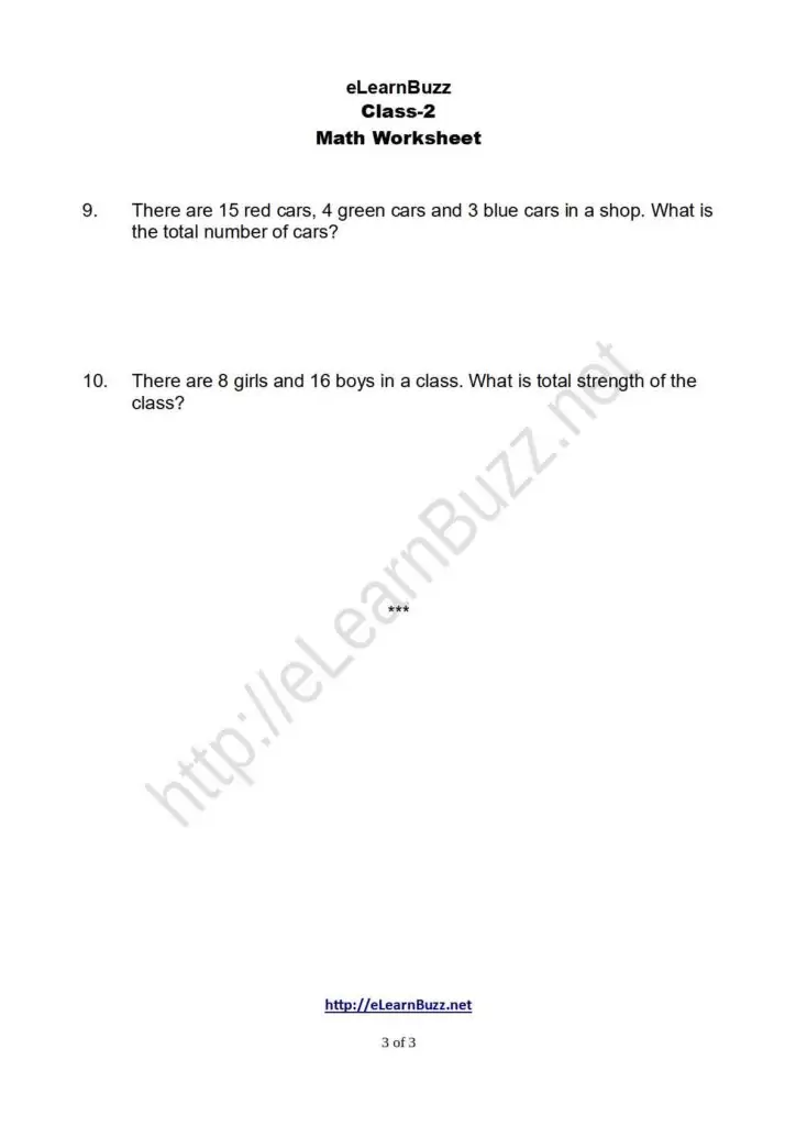 Addition Word Problems
