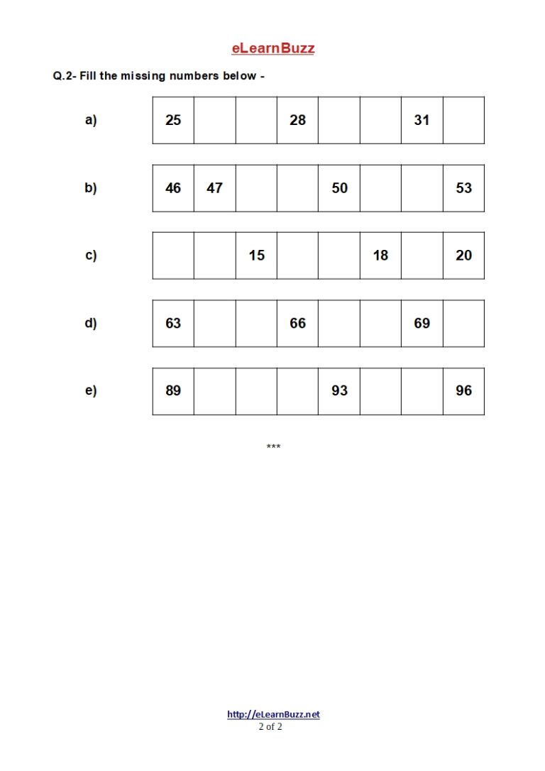 Counting Worksheet for UKG Kids (Set-1) - eLearnBuzz