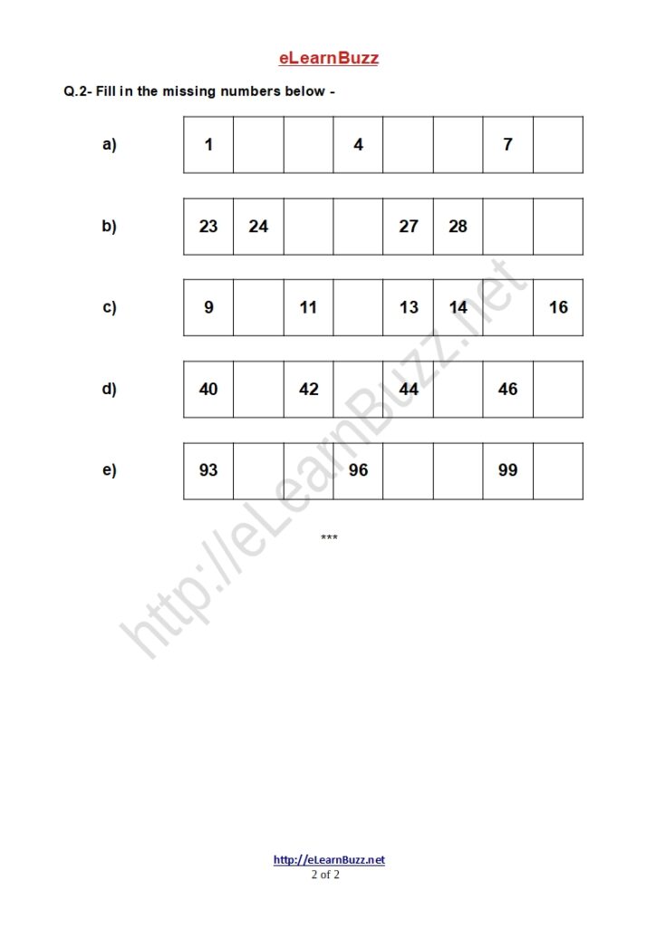 Counting Worksheet for UKG Kids