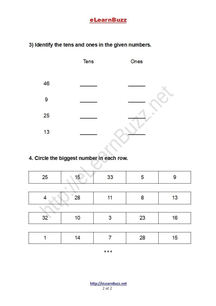 Simple Math Worksheet for UKG Kids