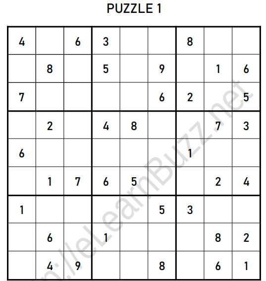 Easy Sudoku Puzzle 1