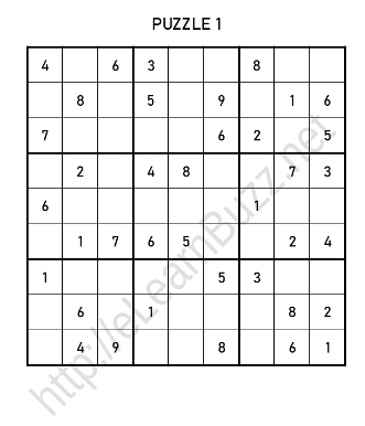 Sudoku Puzzles Free Online Pdf