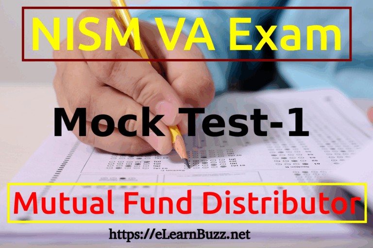 NISM Series VA Mock Test for Mutual Fund Distributor Exam