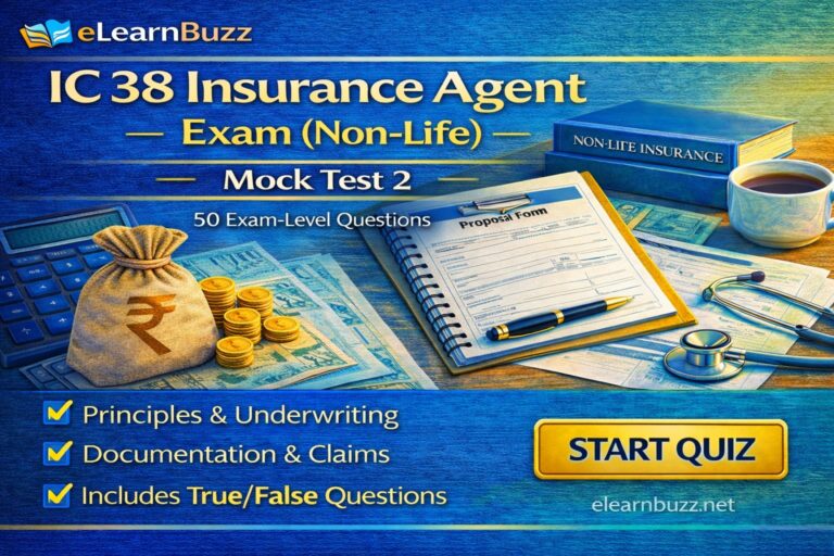 IC 38 Mock Test Non-Life