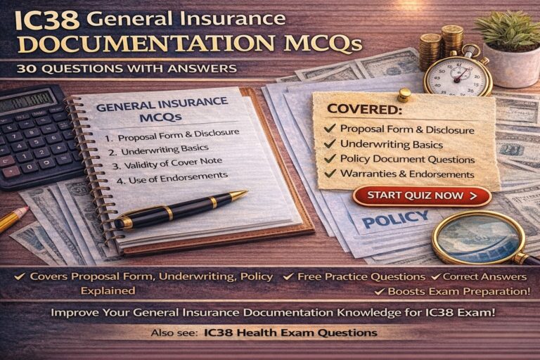 IC38 General Insurance Documentation MCQs