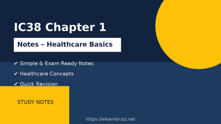 IC38 Health Chapter 1 Notes