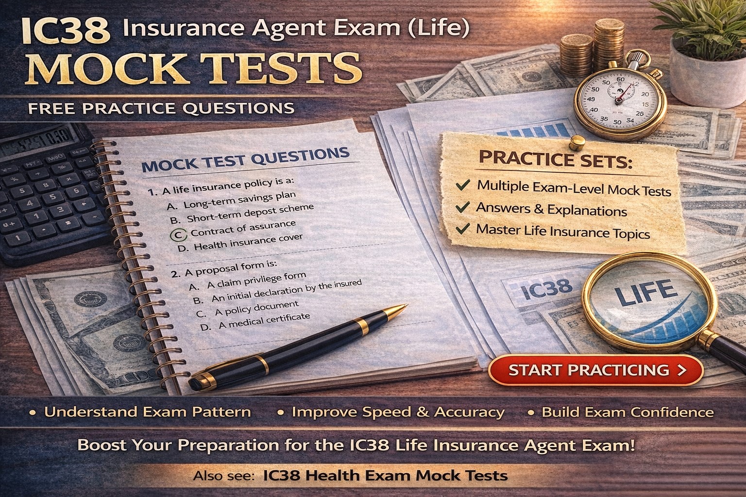 Life Insurance Agent Mock Test 1 (IC38 Life Exam) - eLearnBuzz