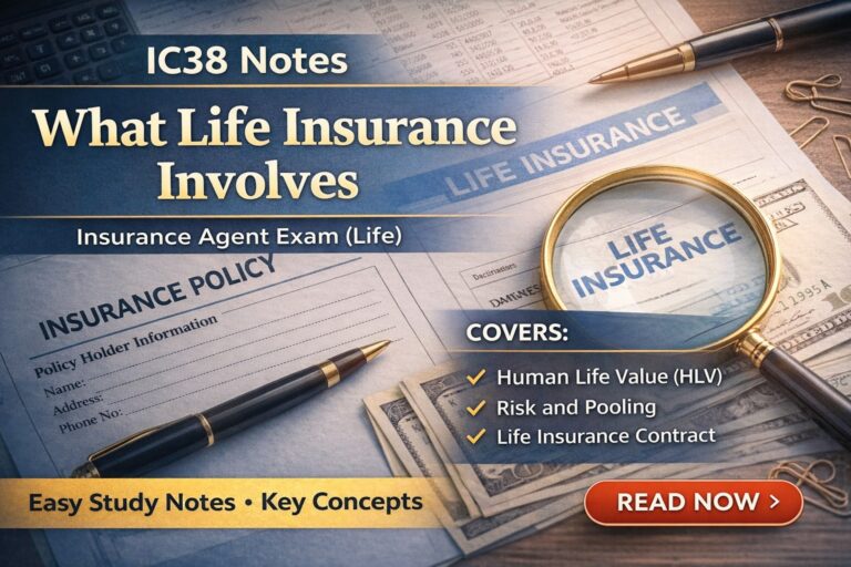 IC38 Notes What Life Insurance Involves
