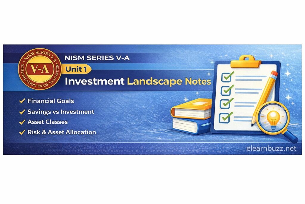 NISM Series V-A Unit 1 Investment Landscape notes