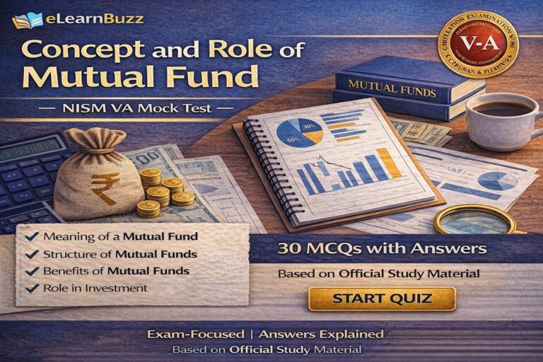 NISM VA Practice Questions on Concept and Role of Mutual Fund