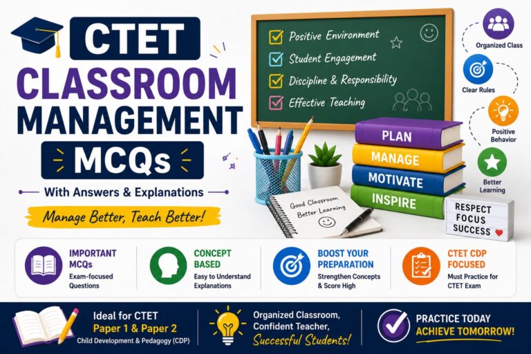 CDP Questions CTET - Classroom Management