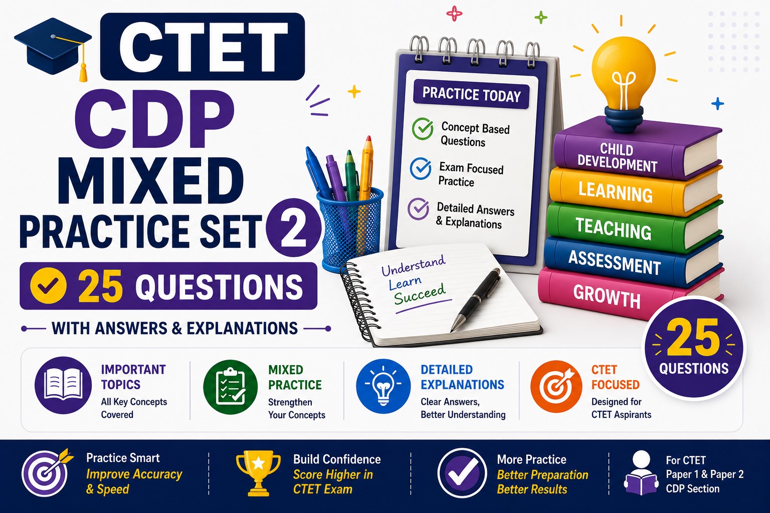 CTET CDP Practice Questions Set 2 (20 MCQs with Answers & Explanation ...